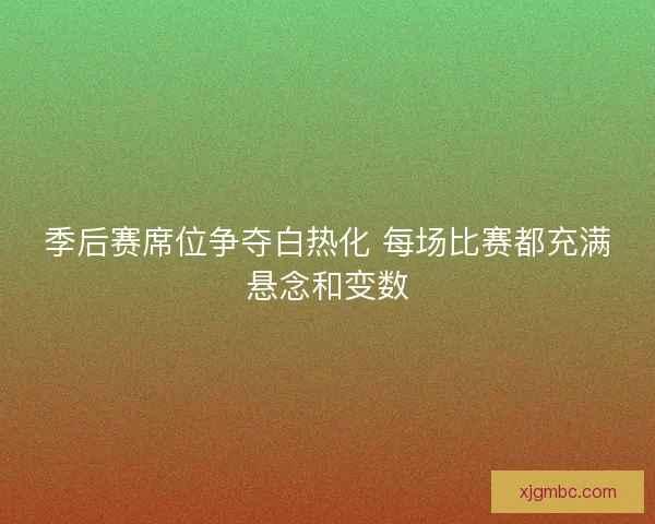 季后赛席位争夺白热化 每场比赛都充满悬念和变数 季后赛席位争夺白热化 每场比赛都充满悬念和变数